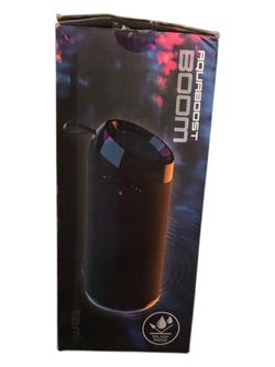 Tzumi AquaBoost Boom Bluetooth Speaker Portable Wireless Splash Proof Black