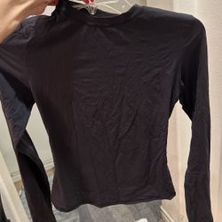 Skims Long Sleeve Black Shirt 