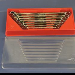 Snap-on Tools 7 pc 12-Point SAE Flank Drive® Long Combination Wrench Set (3/8-3/4")