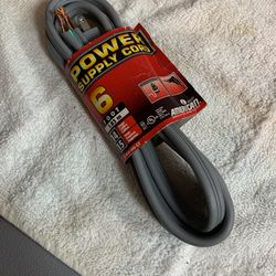 NEW American Insulated Wire Corp Heavy Duty 6 Foot Power Supply Cord