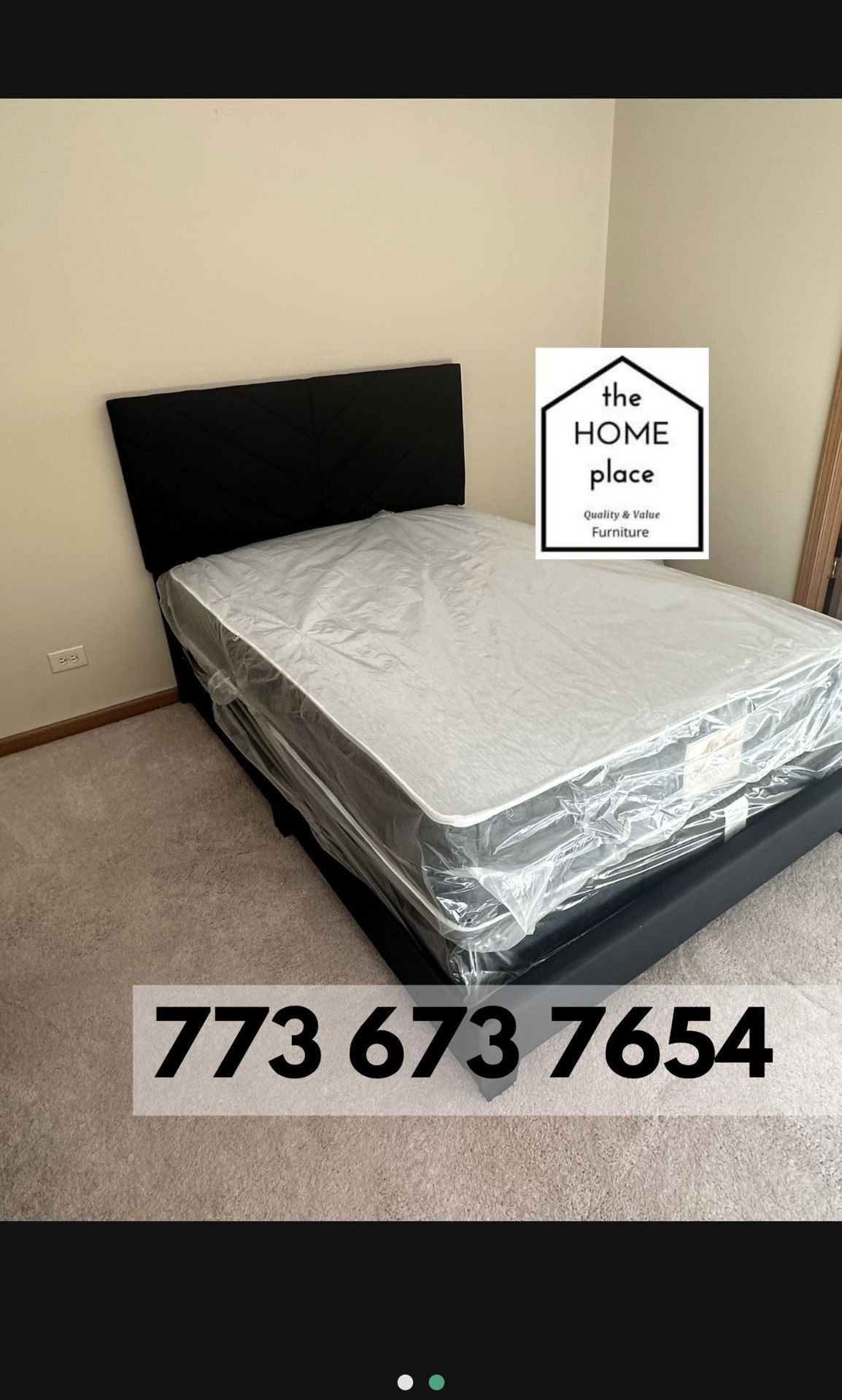 Brand New King Bed Frame With Mattress & Boxspring For Only $449,All Products : American Fashion Style Bags On Sale