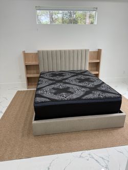 Brand New Queen Luxury Bed with Pillow Top Queen Mattress - Fast Delivery 🚚