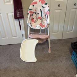 pink high chair