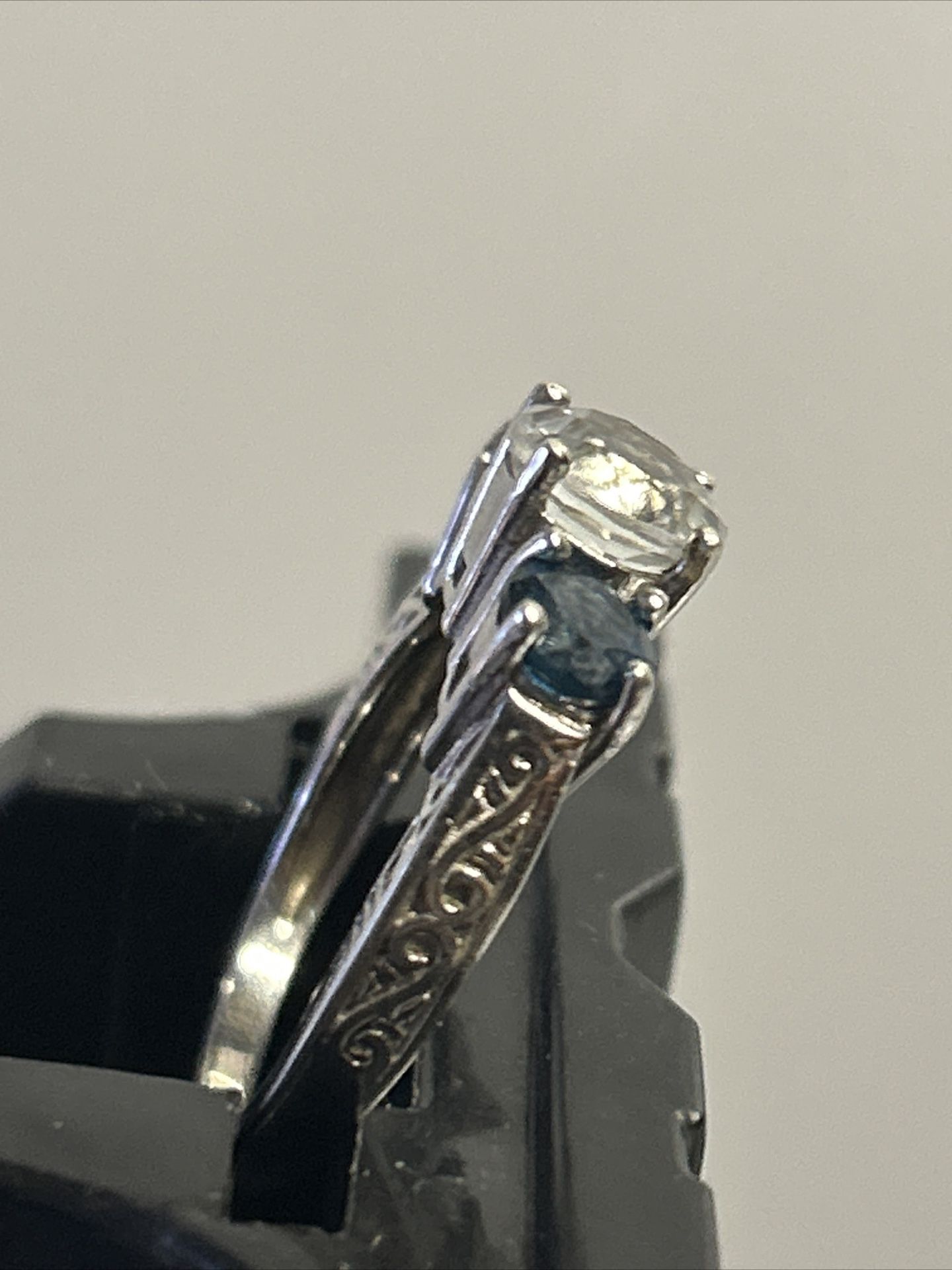 "You Are My Angel" Asscher Cut Three Stone Engagement