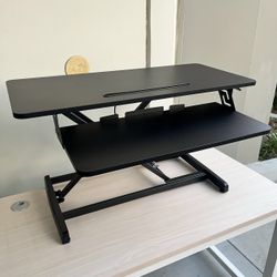New In Box 35Lx 24Dx5H To 20 Inches Max Height Standing Adjustable Desktop Riser Stand Desk Desktop Black Color 