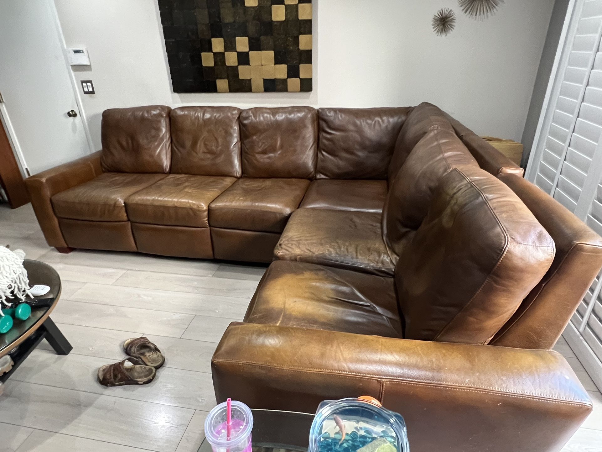 Free Leather Sectional