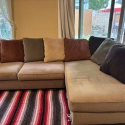 3 Piece L Shaped Sectional Sofa With large Circle Seat. 