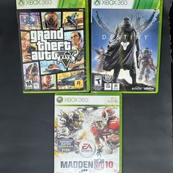 Bundle Xbox 360 Games , Destiny GTA 5 Madden 10