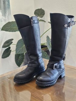 Harley-Davidson® Women's Kedvale Knee-High Leather Motorcycle Boots D83899