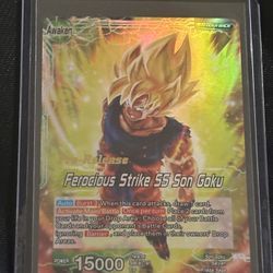 Son Goku Ferocious Strike SS Son Goku - Rise of the Unison Warrior Pre-Release Cards (DBS-B10PRE) Dragon Ball Card