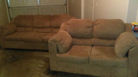 New Brown Microfiber Couch Set