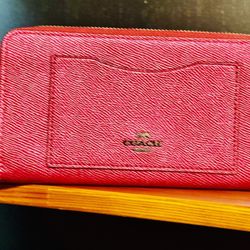 Authentic COACH LEATHER Wallet Pink