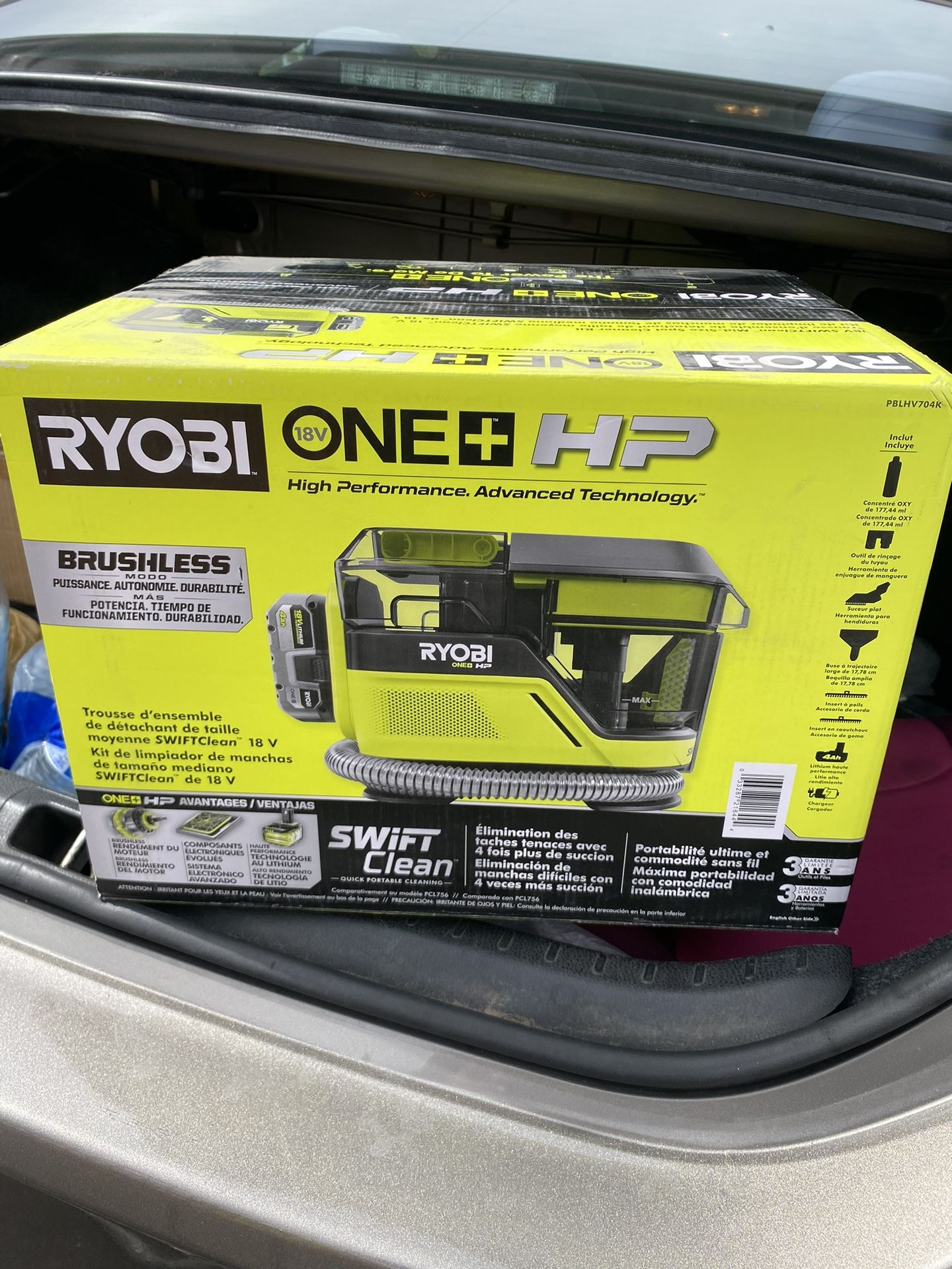ONE+ HP 18V Cordless SWIFTClean Mid Size Spot and Carpet Cleaner Kit with 4.0 Ah Battery and Charger