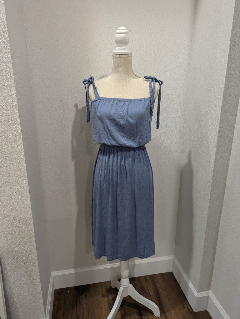 Blue Crepe Sundress