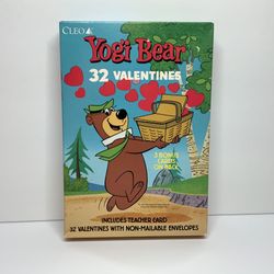 Vintage 1990 Yogi Bear Valentines Day 32 Cards NEW Sealed Cleo Hanna Barbera