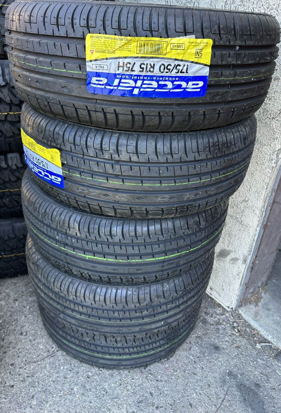 New Tire 175/50R15 Accelera PHI R Set Of 4 Tires Free Mount Balance installed Finance Available