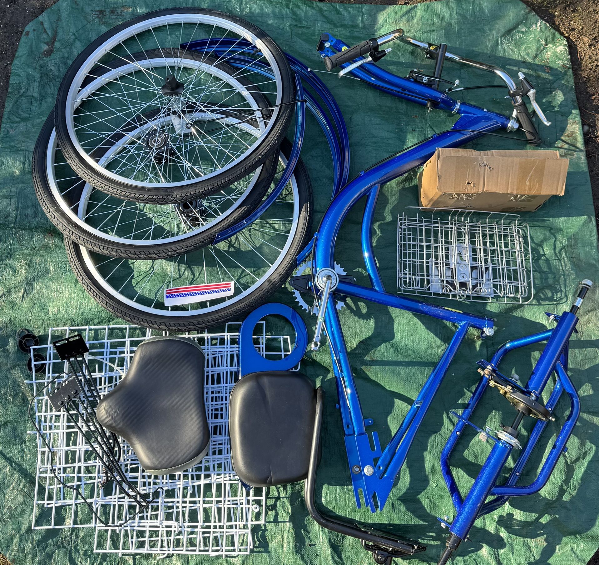 Adult Tricycle, 1 & 7 Speed 3 Wheel Bikes, Trike Bike for Adults with Removable Baskets, Cruiser Bike for Seniors Women Men Shopping Commute Picnic Ou