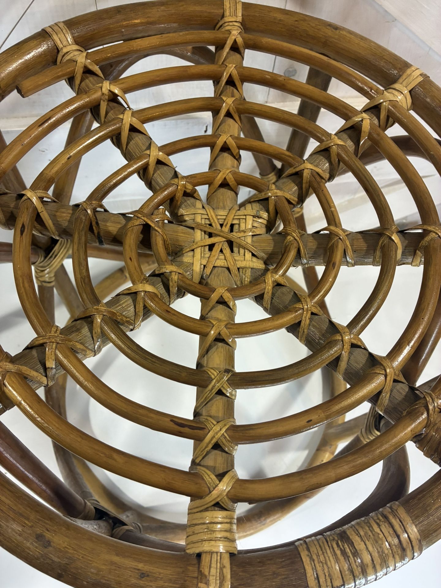 Vintage Hobo Mcm Rattan Side Tables