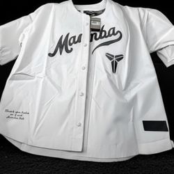 Kobe Bryant Nike Baseball Jersey White/Black Size Xl