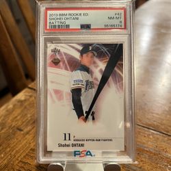 2013 BBM Rookie Edition Shohei Ohtani #42 Batting Variation PSA 8 RC