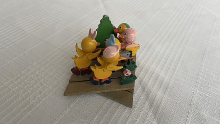 Wacky Quacky colorful item is a vintage hand-painted wooden accordion diorama,