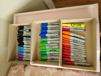 Large Lot of Sharpie Markers and Hi-Liters