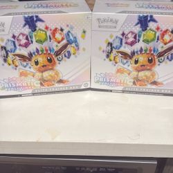 2 Brand New Factory Sealed Pokemon Prismatic Evolutions ETB