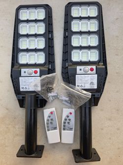 Solar LED Motion Sensor Flood Light w/ Remote, 200W 20000lm IP67 JYC-GY-017