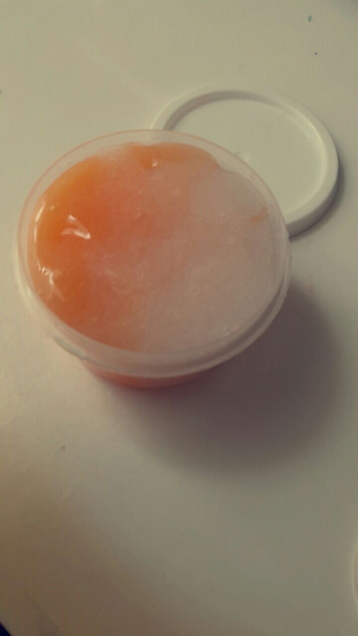 Orange Creamsicle slime/Clear orange and white slime