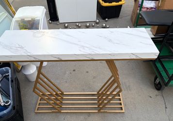 Marble style console table