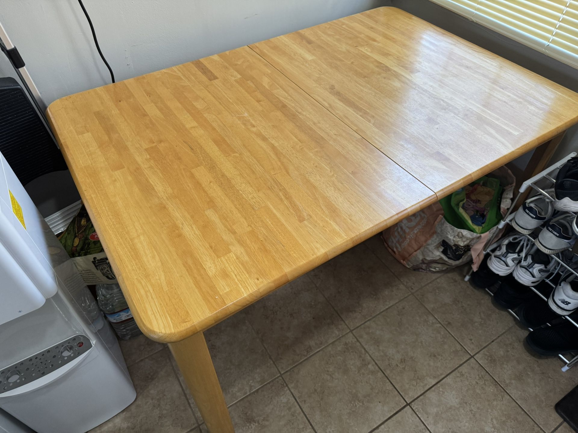 wooden kitchen table