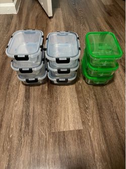 Glass Tupperware 9 pieces