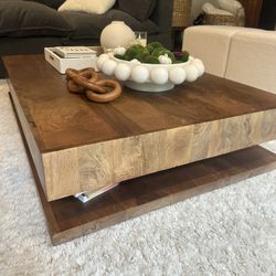 Solid Mango Wood Coffee Table 