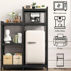 Kitchen Storage Shelf Bakers Rack, 6-Tier Coffee Bar Table