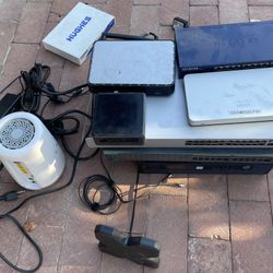 Lot of Networking Equipment + HP Desktop Computer – Cisco, Netgear, Modems (As-Is)