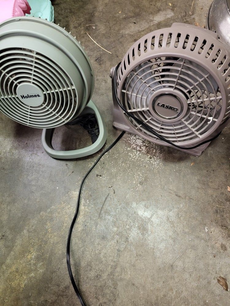 2 Small Portable Fans Both Go