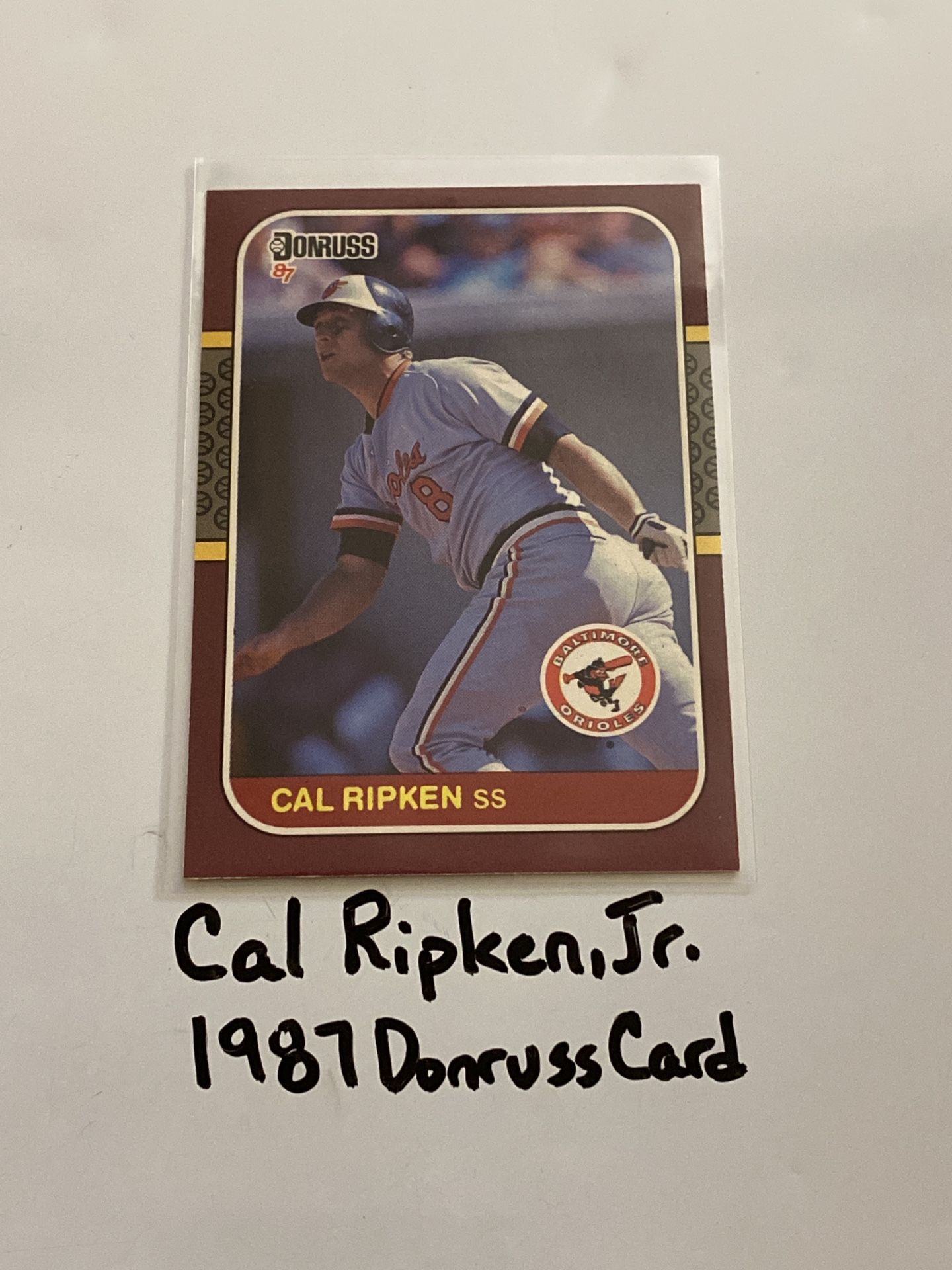 Cal Ripken,Jr. Baltimore Orioles Hall of Fame Shortstop 1987 Donruss Card.