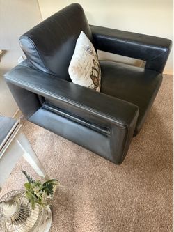 Modern black swivel accent chair