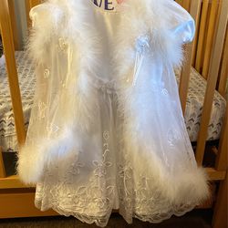 White Dress For Toddler Size 2T. 3piece Set. Great Baptism Dress Or For Any Special occasion
