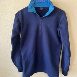 Vintage Patagonia Capilene Blue Fleece 1/4 Zip Jacket Long Sleeve Unisex Small