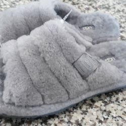 NEW UGG® Mens Fluff You Slide Slippers Black size 10 New Without Box