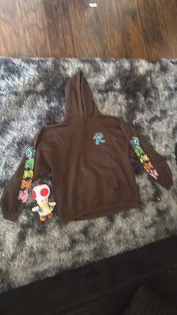 Brown Graphic Pullover Hoodie
