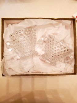 Cream And Sugar Tea Party Set, Hobnob Glass,  Mini  Creamer And Sugar Bowl Glass  Dish Set