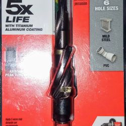 Milwaukee
SHOCKWAVE 3/16 in. - 1/2 in. #2 Impact-Rated Titanium Step Drill Bit (6-Steps)f