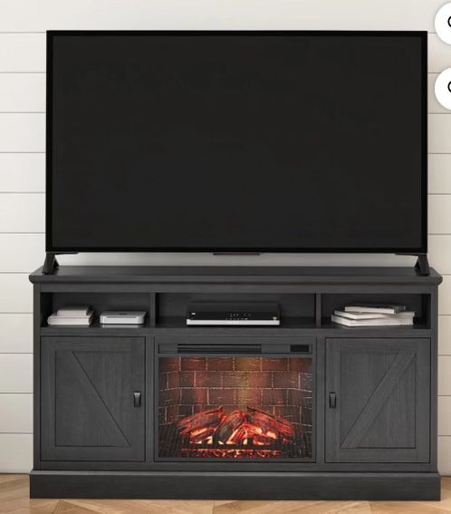 Ameriwood Home Ashton Lane Electric Fireplace TV Stand