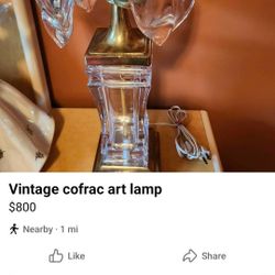 Vintage Cofrac Art Lamp 