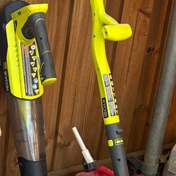 Roybi Battery operated Blower & Weedwacker - together as a pair for $35