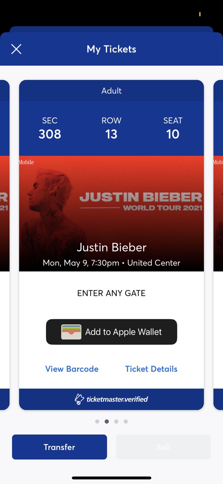 Two Justin Bieber Tickets !