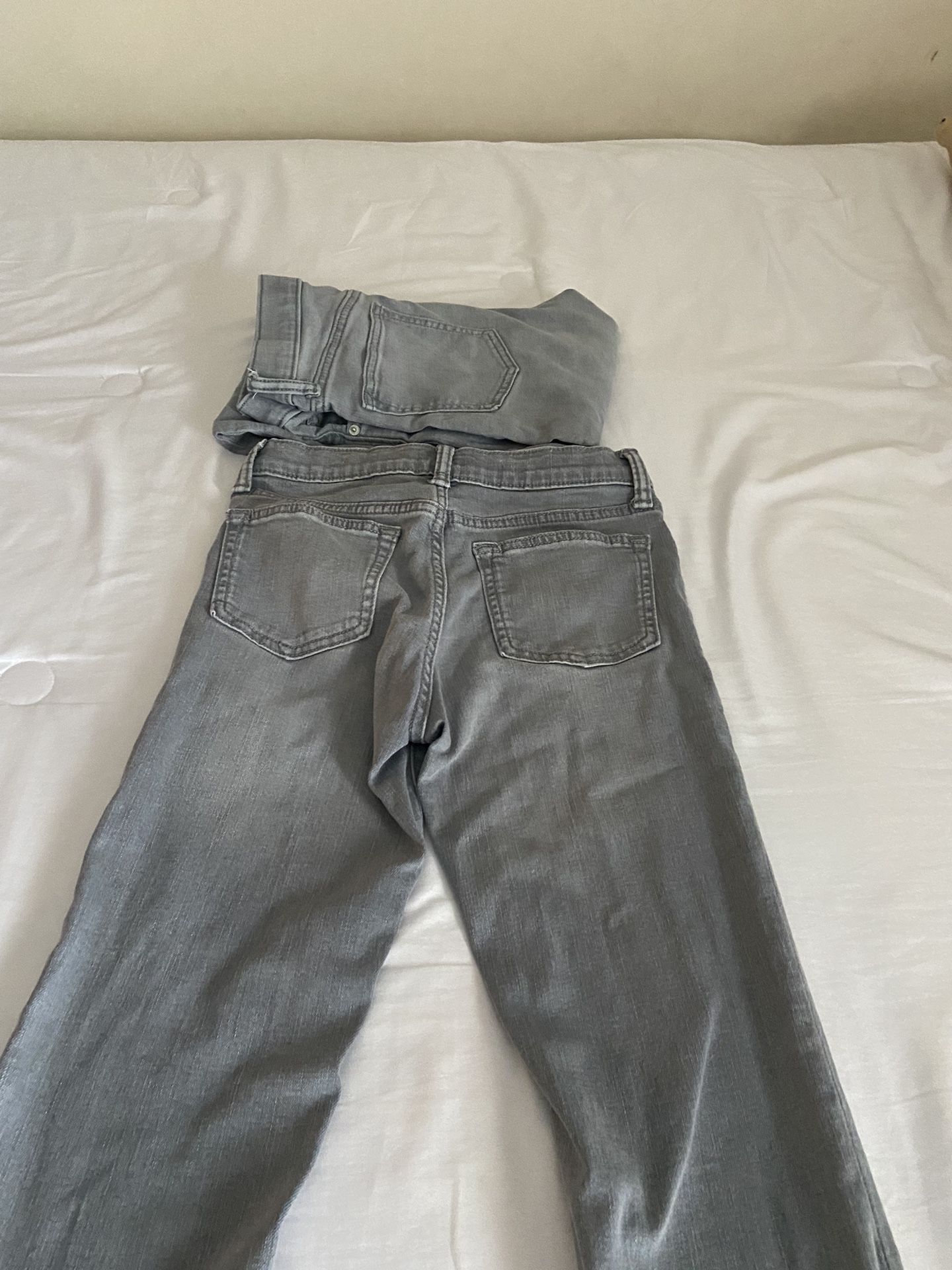 (Old Navy ) 2 Same Gray pants. (Karate Slim) Size: 12 And 13 Slim