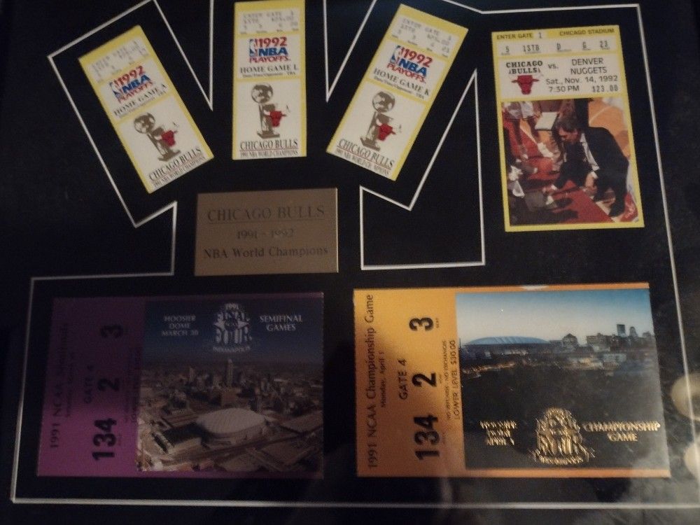 Chicago Bulls Tickets In Frame